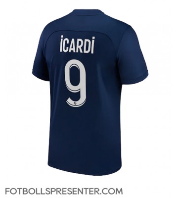 Paris Saint-Germain Mauro Icardi #9 Hemma Matchtröja 2022-23 Kortärmad
